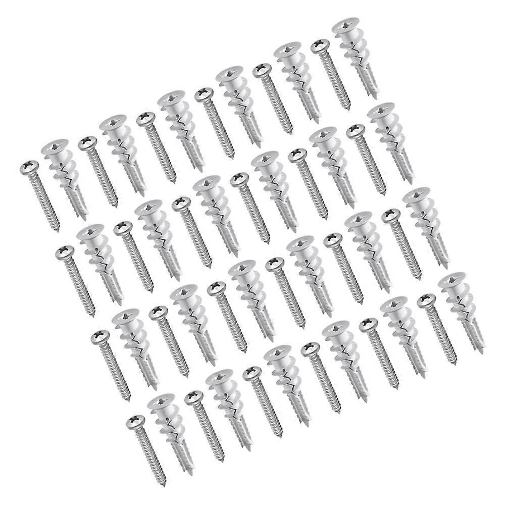 Wall Anchors and Self Drilling Screws for Drywall Installation 200Sets Silver