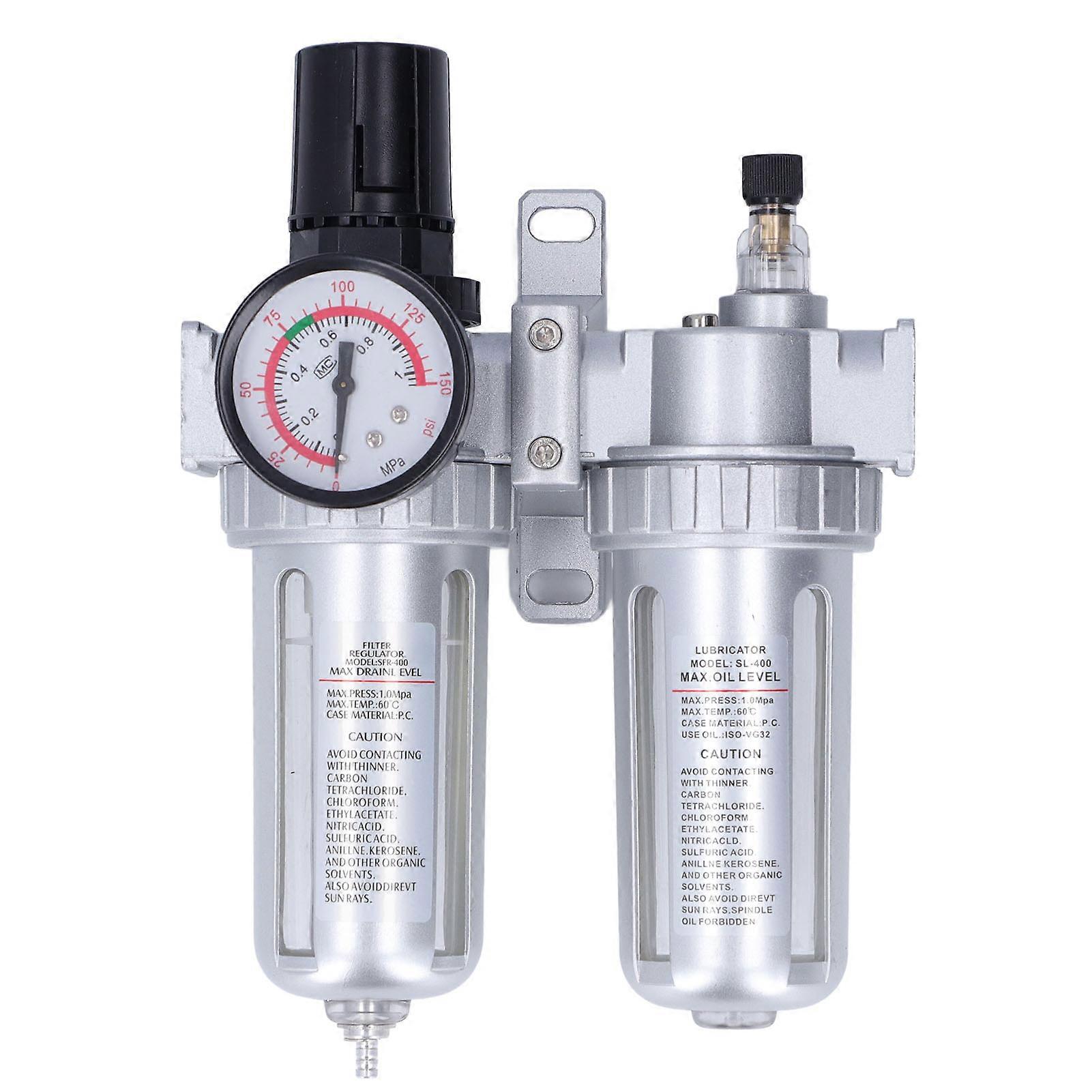 Filtre de compresseur d'air G1/2 po, séparateur eau-huile, régulateur avec manomètre, pression maximale de 1 Mpa