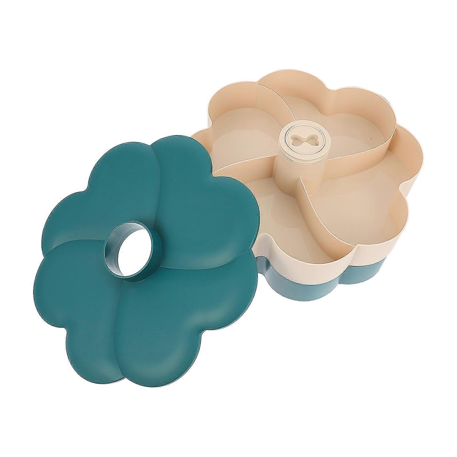 Double Layers Dried Fruit Platter for Storage 1Pcs Rotatable Design