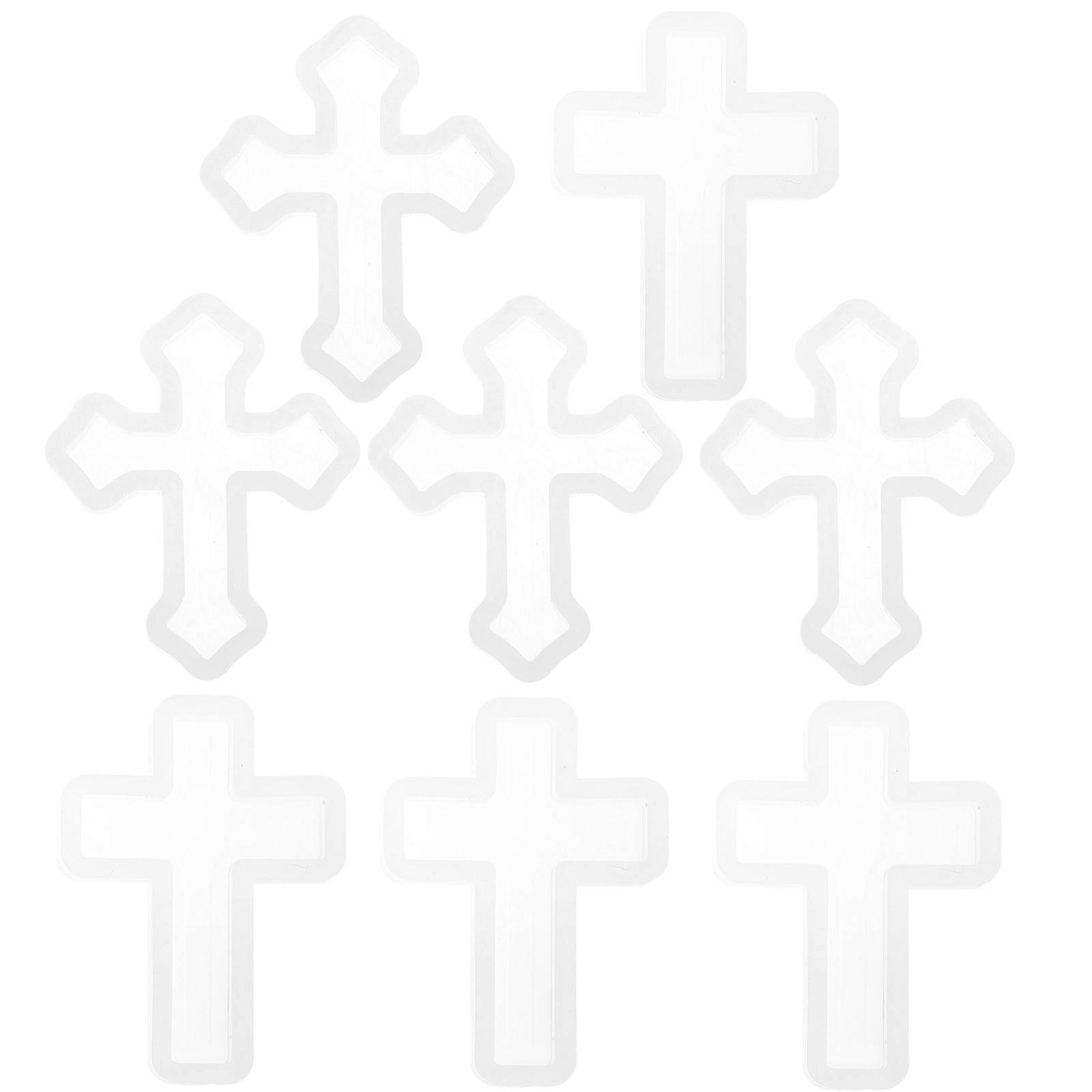 24Pcs Cross Pendant Silicone Mold for DIY Crafts Flexible Jewelry Making