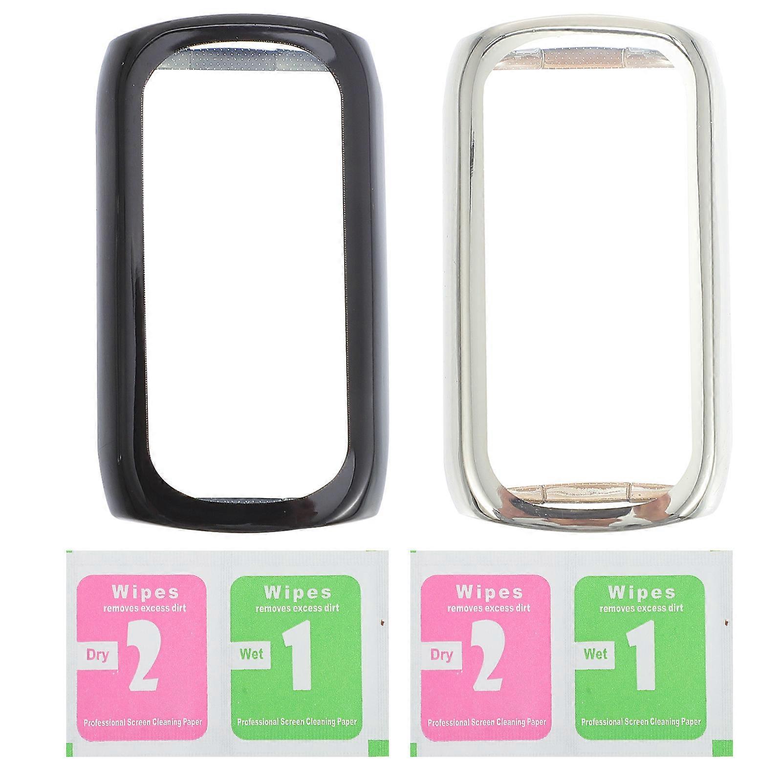 Watch Protection Tpu Case for Smartwatch Screen Guard 2Pcs Black