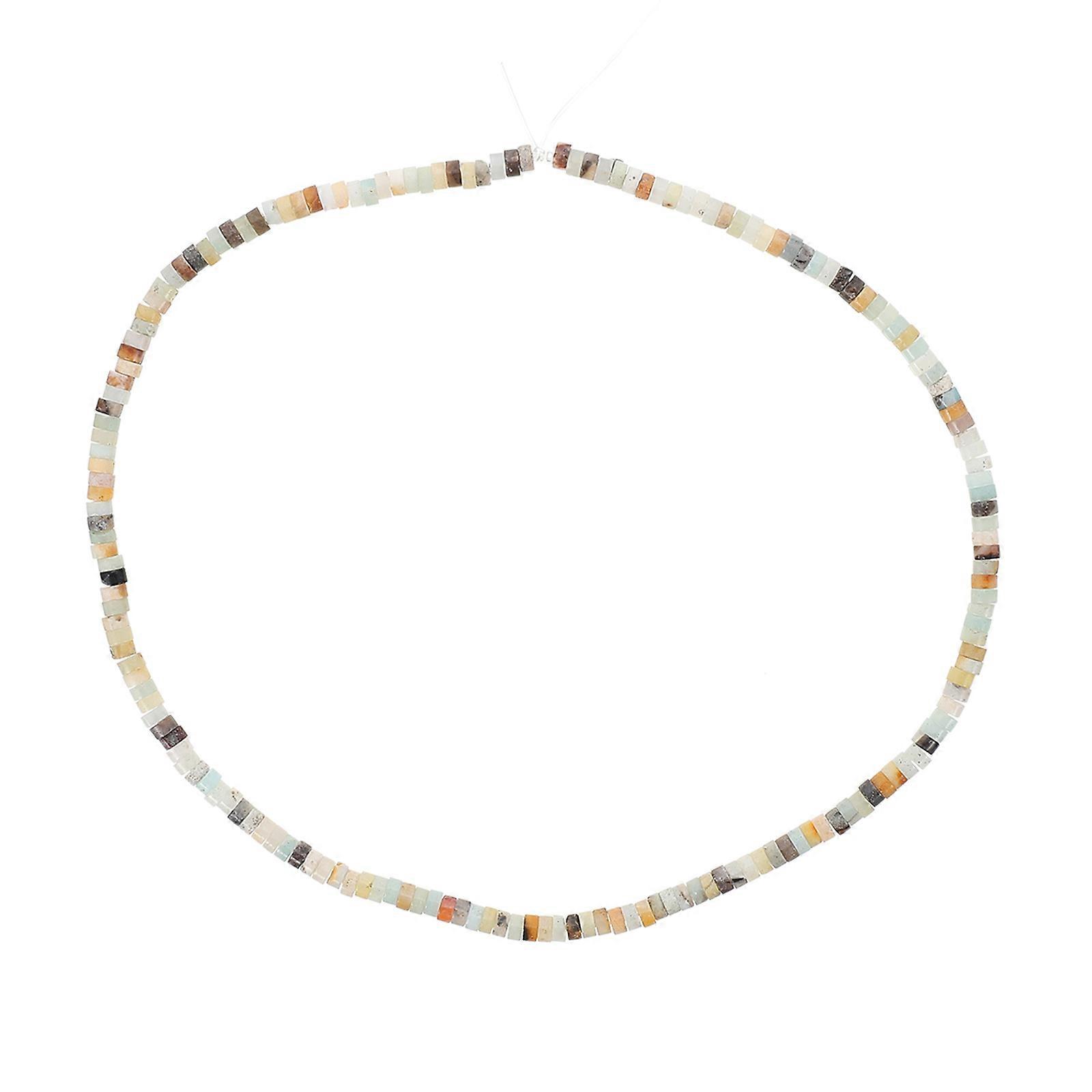 Sky Blue Spacer Beads Flat Round Stone Beads for Jewelry Making 1 String