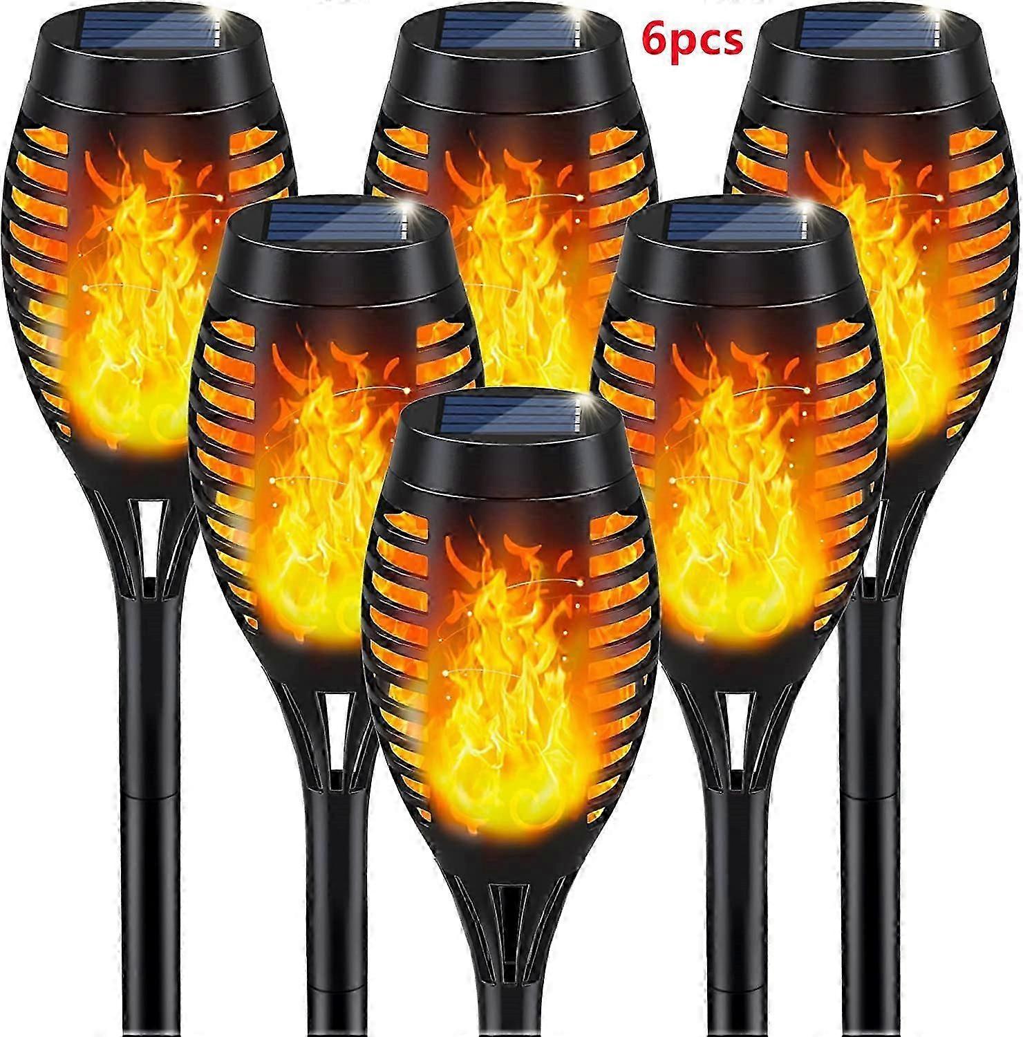 Solar Outdoor Lights, Solar Tiki Torches with Flickering Flame for Garden Decor, Solar Garden Lights, Waterproof Solar Powered Outdoor Lights, LED Tor