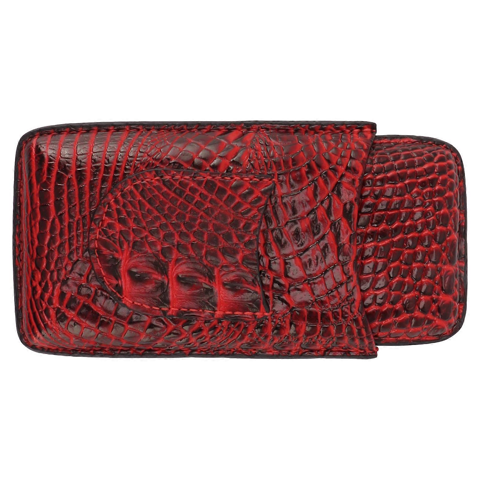 Reiseleder Zigarrenetui Soft Touch Tragbare Tasche für 3 Zigarren