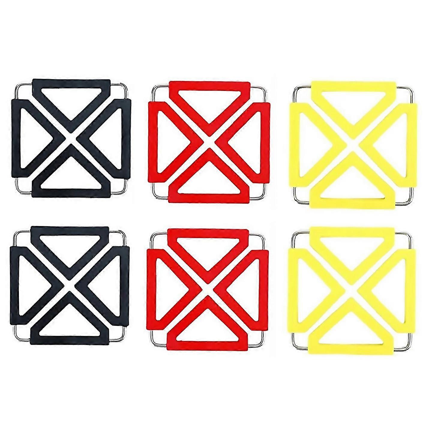 per 6pcs cucina utility pieghevole in silicone sottopentola mat