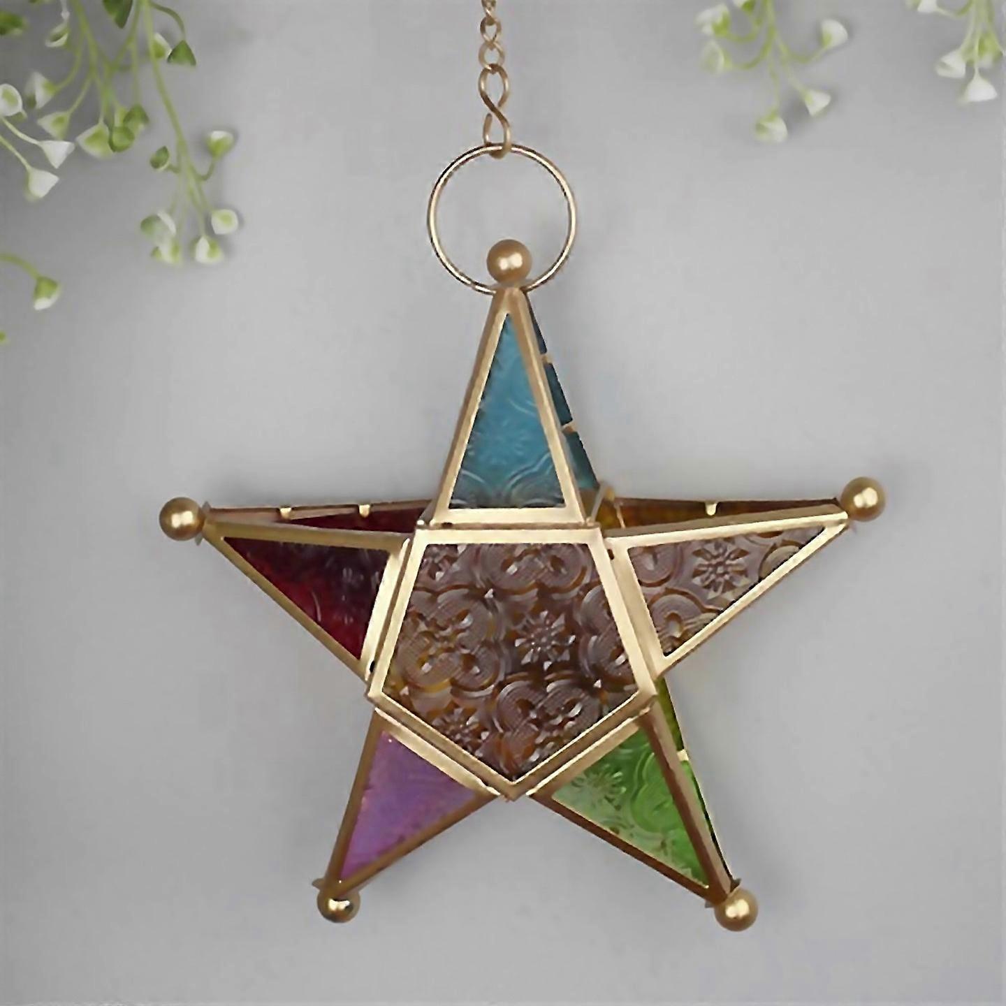 For Hanging Candle Lanternfivepointed Star Shaped Tealightholderblack