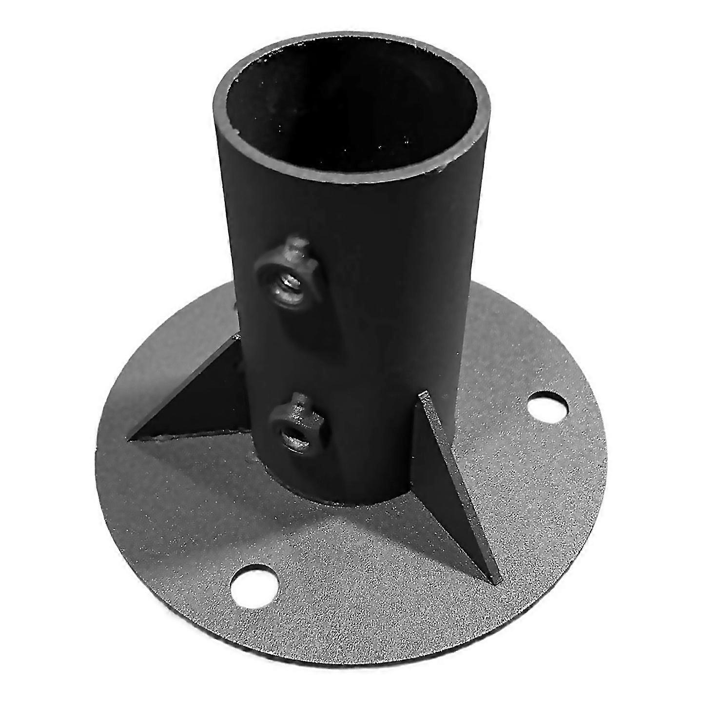 For Chain Link Fence Pole Floor Flange Metal Chain Link Fence Parts Easy To Clean And Maintain