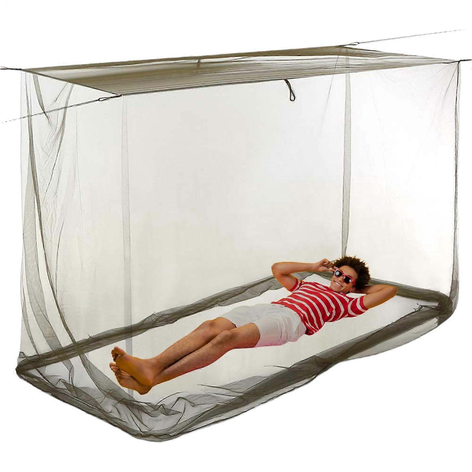 Fly Netting for Porch Portable Rectangular Moth Mesh Tent Army Green 200x90x180cm Lightweight Outdoor Gear For Travel