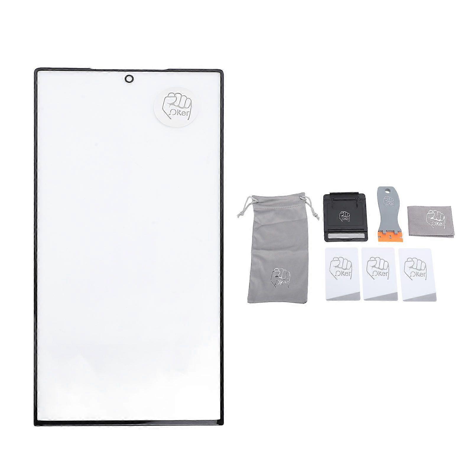 Outer Screen Replacement for Galaxy S23 Ultra Phone Front Outer Lens Glass Screen with OCA Adhesive Repair Tools Kit