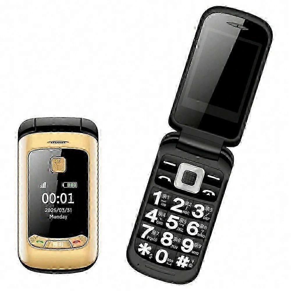 G660 Dual Screen Flip Phone with Large Keypad - Long Battery Life, SOS Button and FM Radio