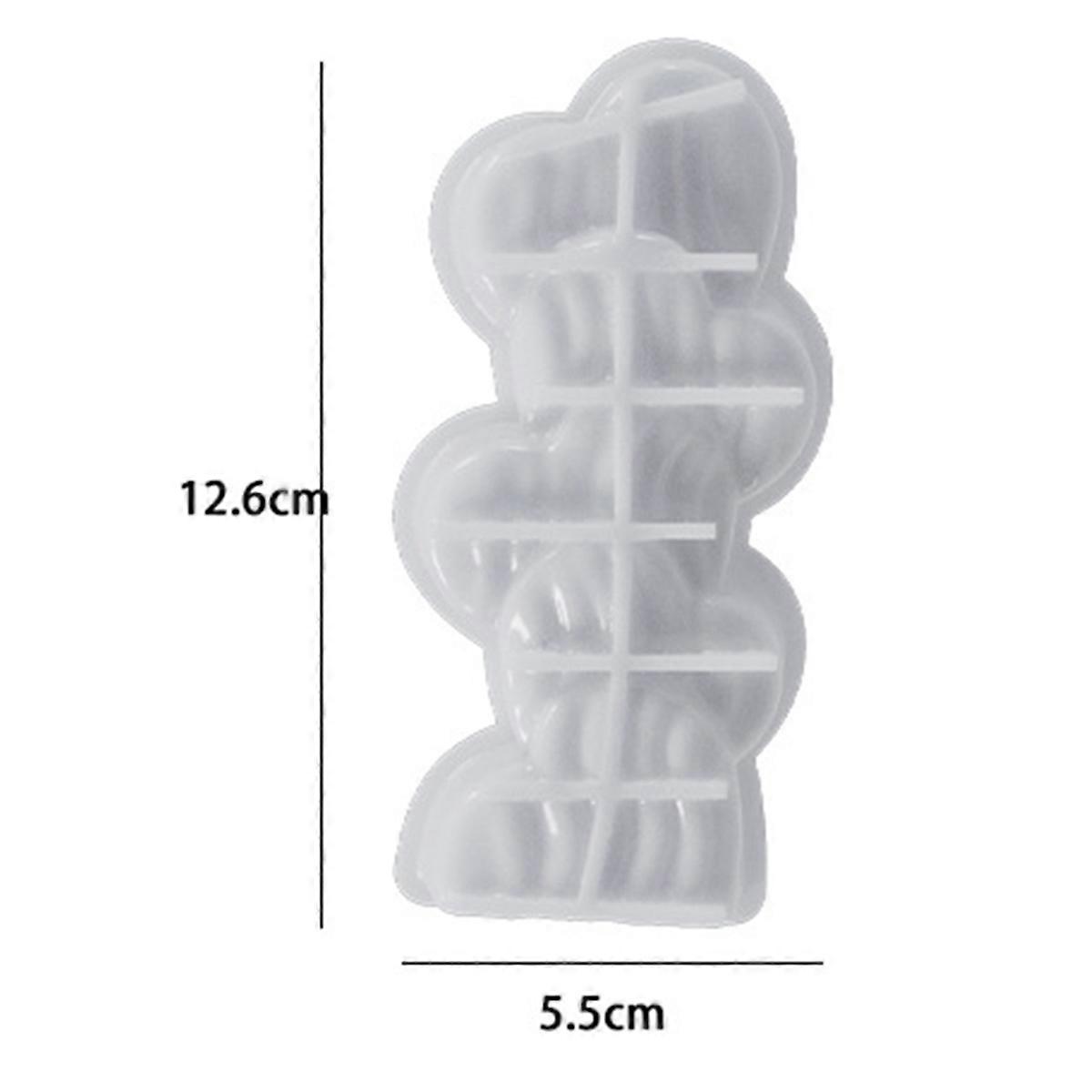 5PCS 3D Silicone Candle Mold DIY Aromatherapy Plaster Soap Mold