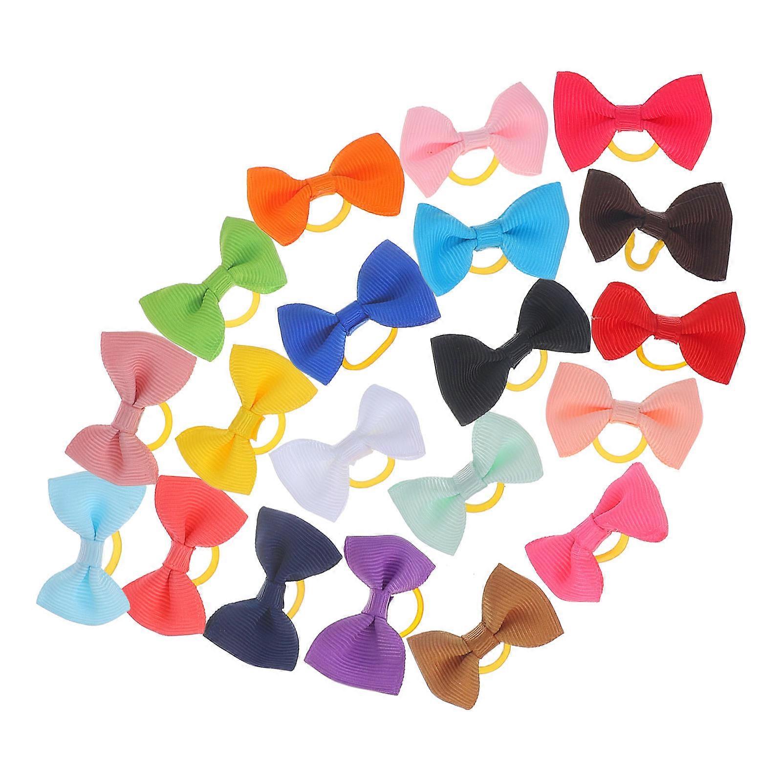Hair Bows Ponytail Holders for Toddlers 80Pcs Assorted Color Hair Ties