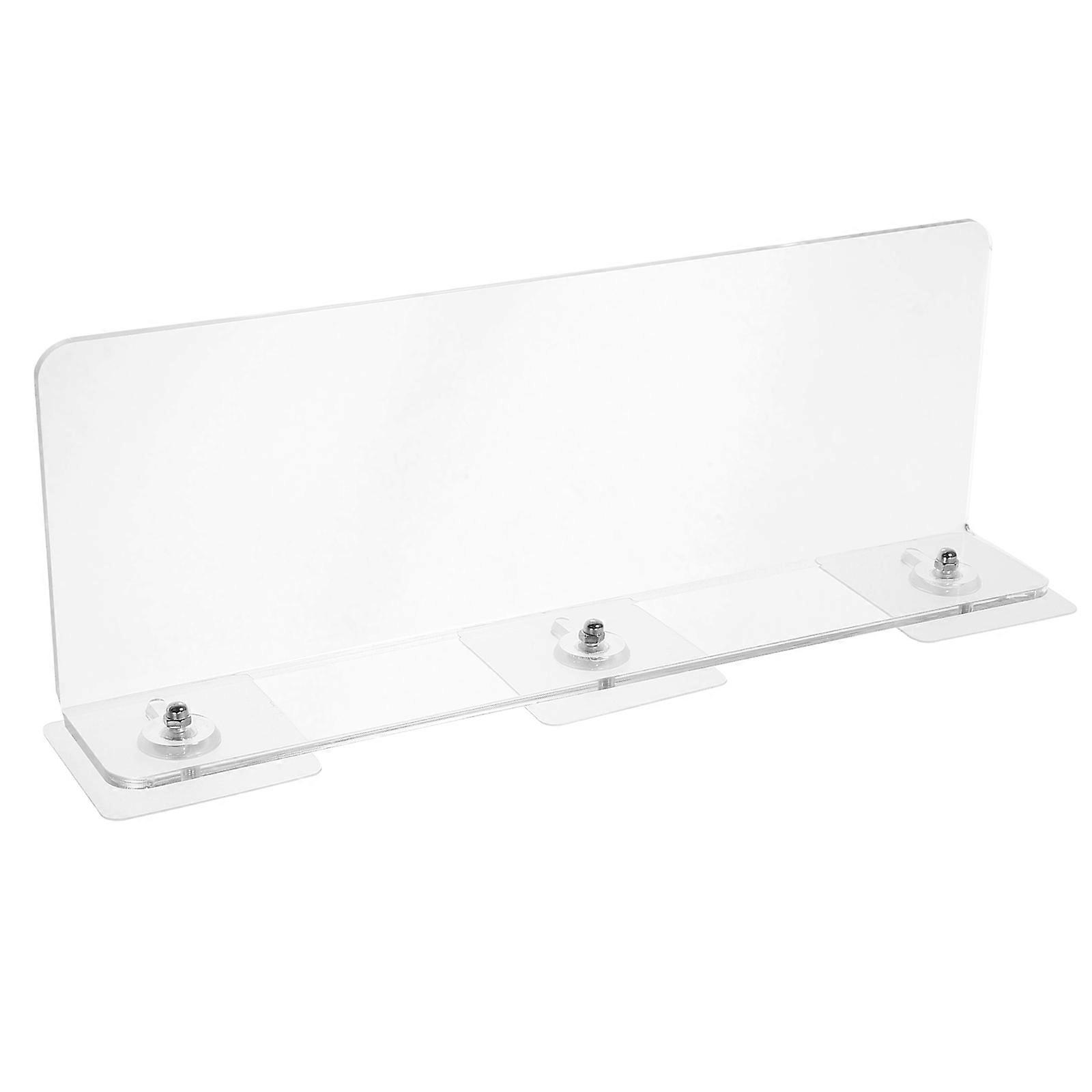 Transparent Acrylic Wall Floating Shelf 3Pcs For Kitchen Bathroom Bedroom 11.8X3.9X4.1In Rectangular Storage Solution