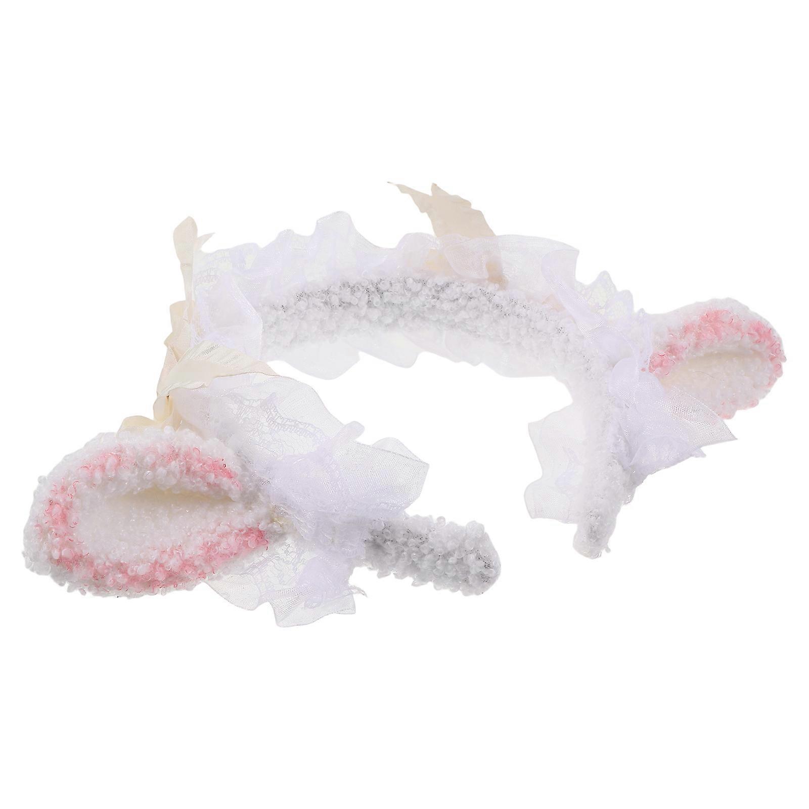 Lolita Headband with Lamb Ears for Decoration 5Pcs Charming Lace Accessory