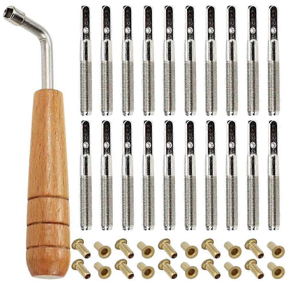 Wood Metal Lyre Harp String Pegs Professional Tools For Musical Performance Musicians Rectangular 10 Sets Efficient Tuning