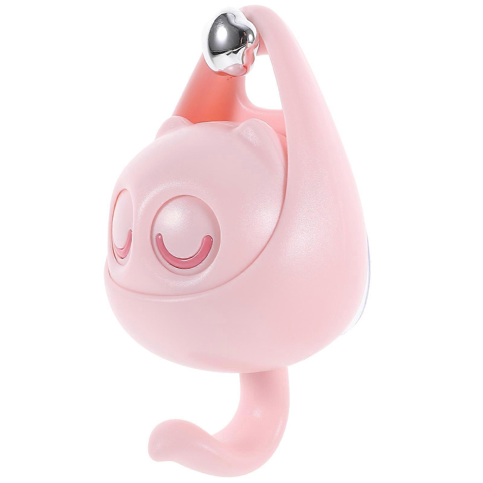 Removable Owl Shape Wall Hook For Storage Small Items 10.7X6.3X4.7CM Pink ABS 1Pcs