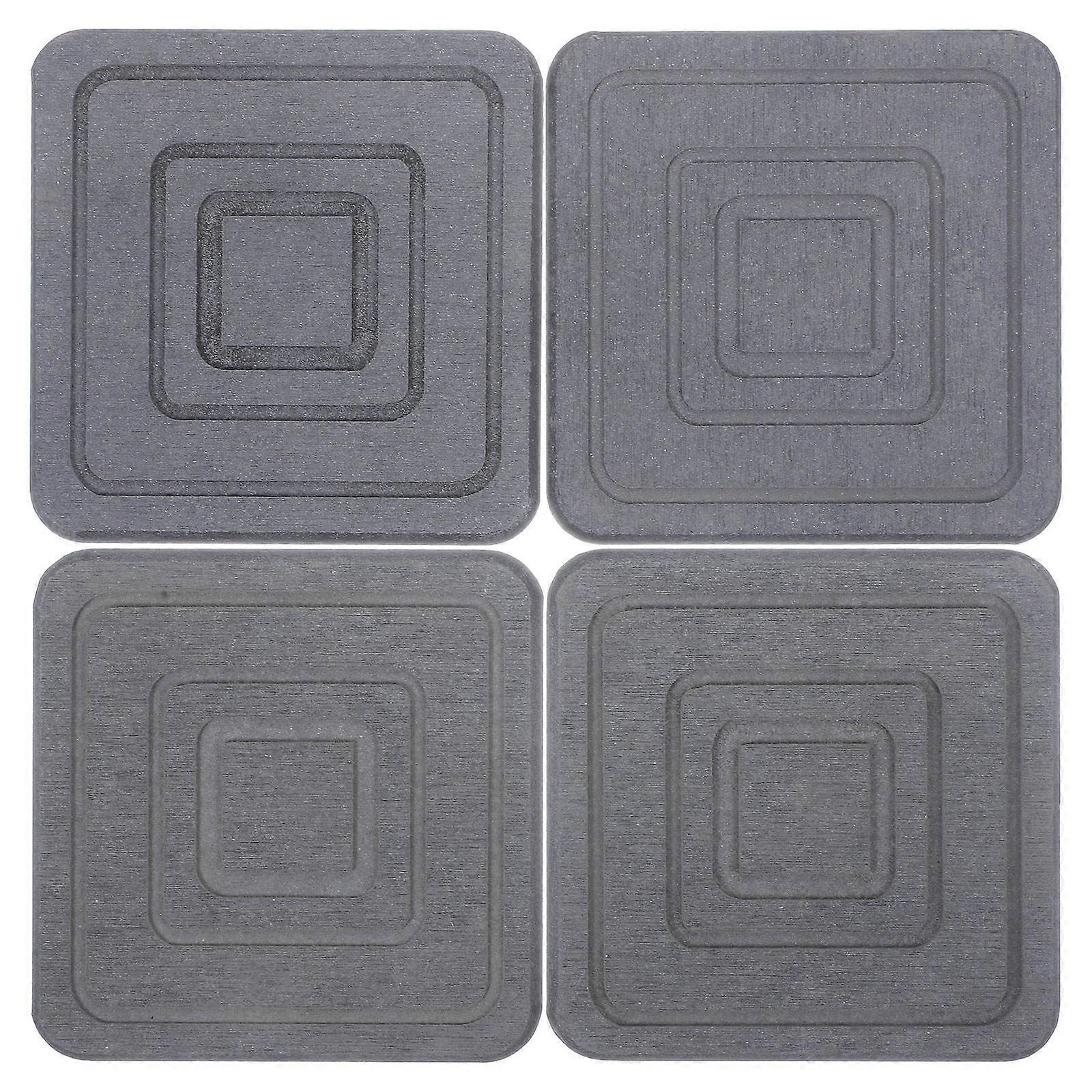 Diatomite Absorbent Coaster 8 Pcs Perfect For Countertop Dishes Dark Grey With Water Absorption Feature