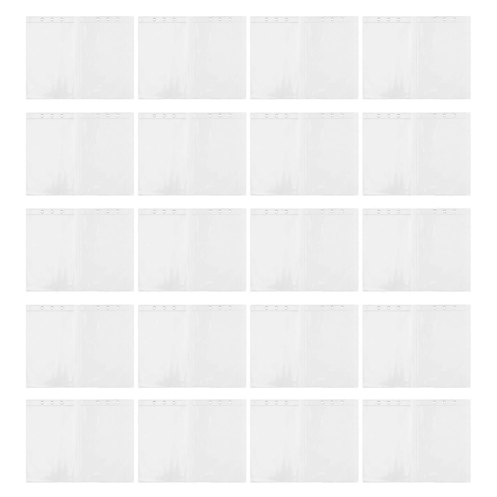Office Use Transparent Binder PVC Document Storage Bag with 60Pcs