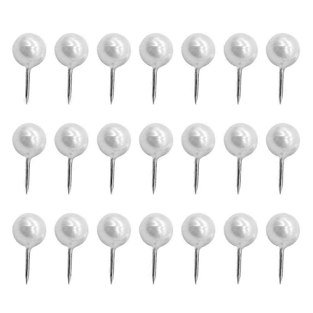 Round Push Pins for Home Cork Board with White Imitation Pearl 400Pcs