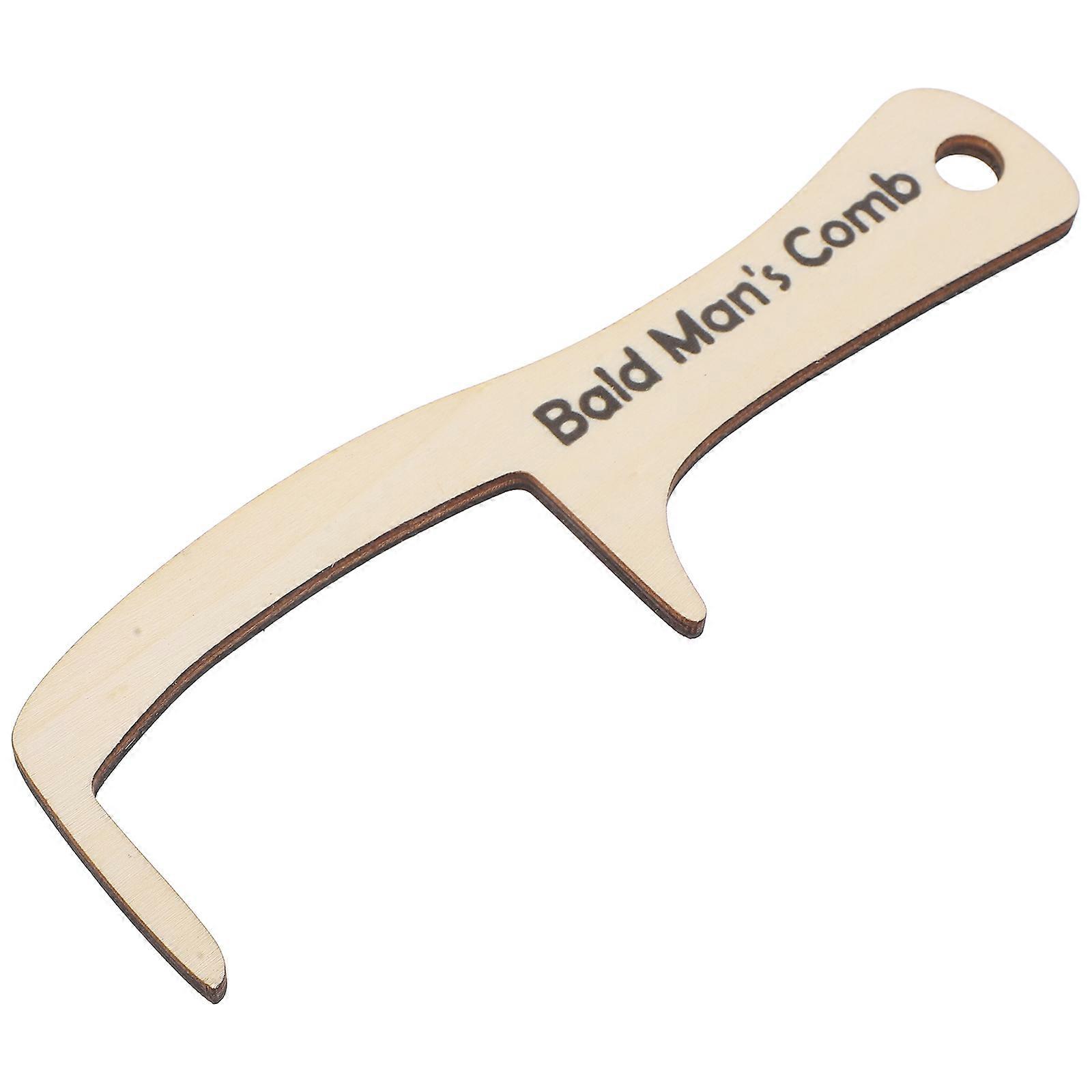 2Pcs Rectangular Hair Comb Styling Tool For Bald Men Home And Office Use Durable Wood Construction