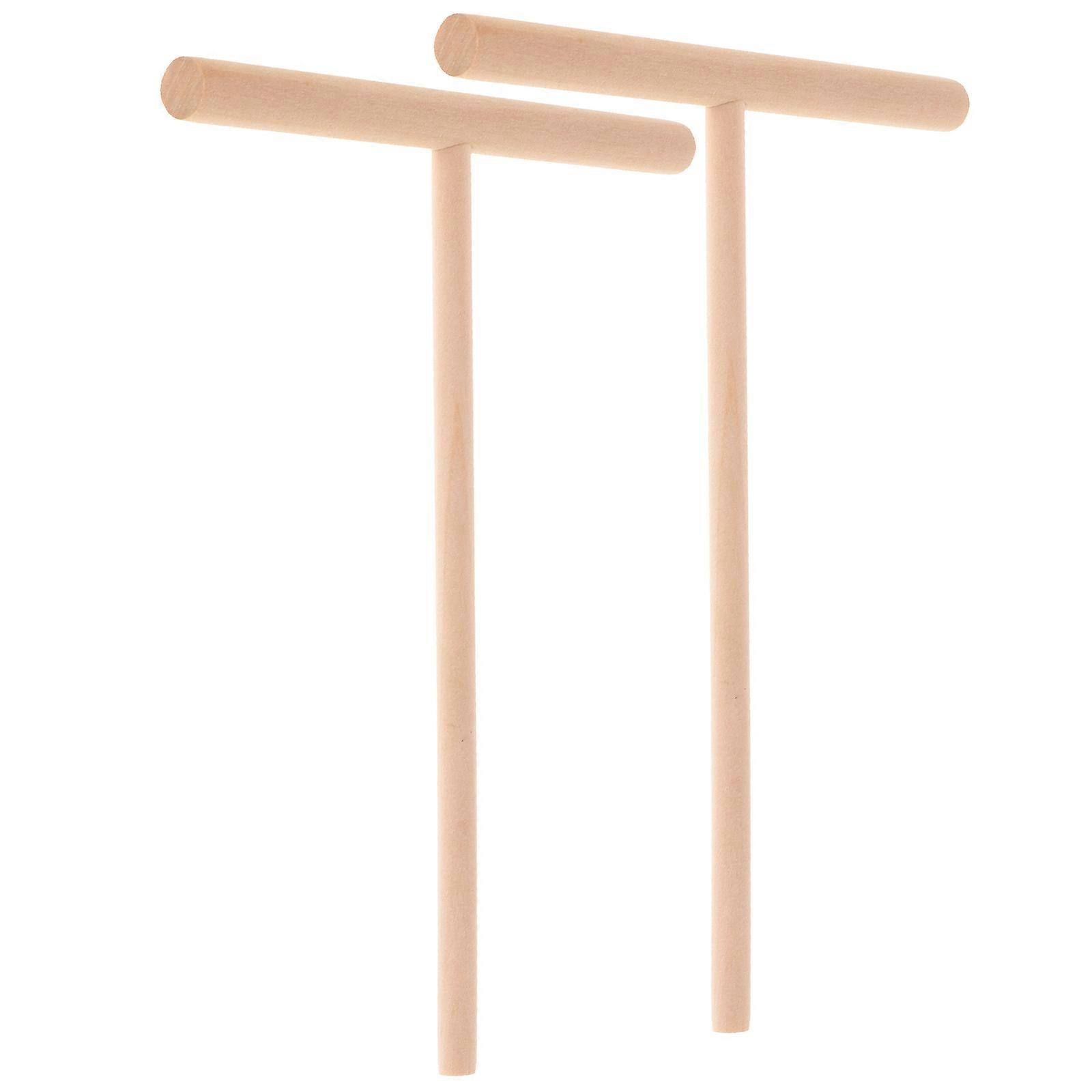 Fried Eggs Rakes Wooden Pancake Spreading Tools for Kitchen 4Pcs