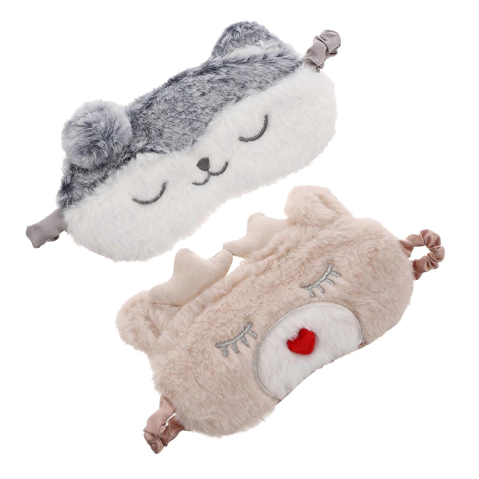 Eyeshade For Sleeping Uniquely Shaped Encourage Restful Sleep Assorted Color 18x9cm 2Pcs