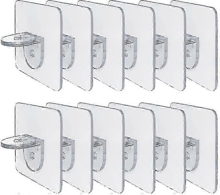 A Pack Of 12 Shelf Brackets Shelf Bracket Self-adhesive Brackets For Shelf Wardrobe Glass Bracket Shelf Storage Rack