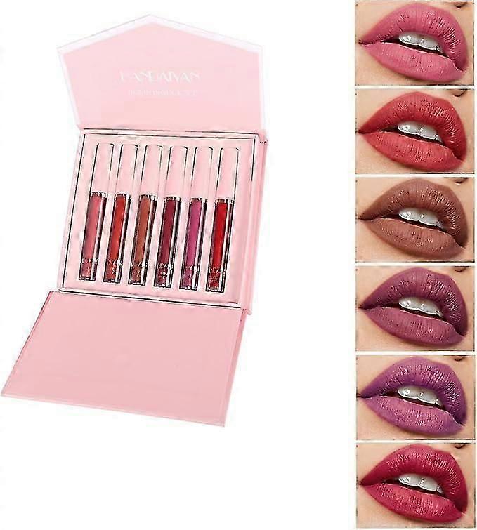6 colors matte liquid lipstick adjust matte Nude waterproof long lasting non-stick cup does not fade lip gloss
