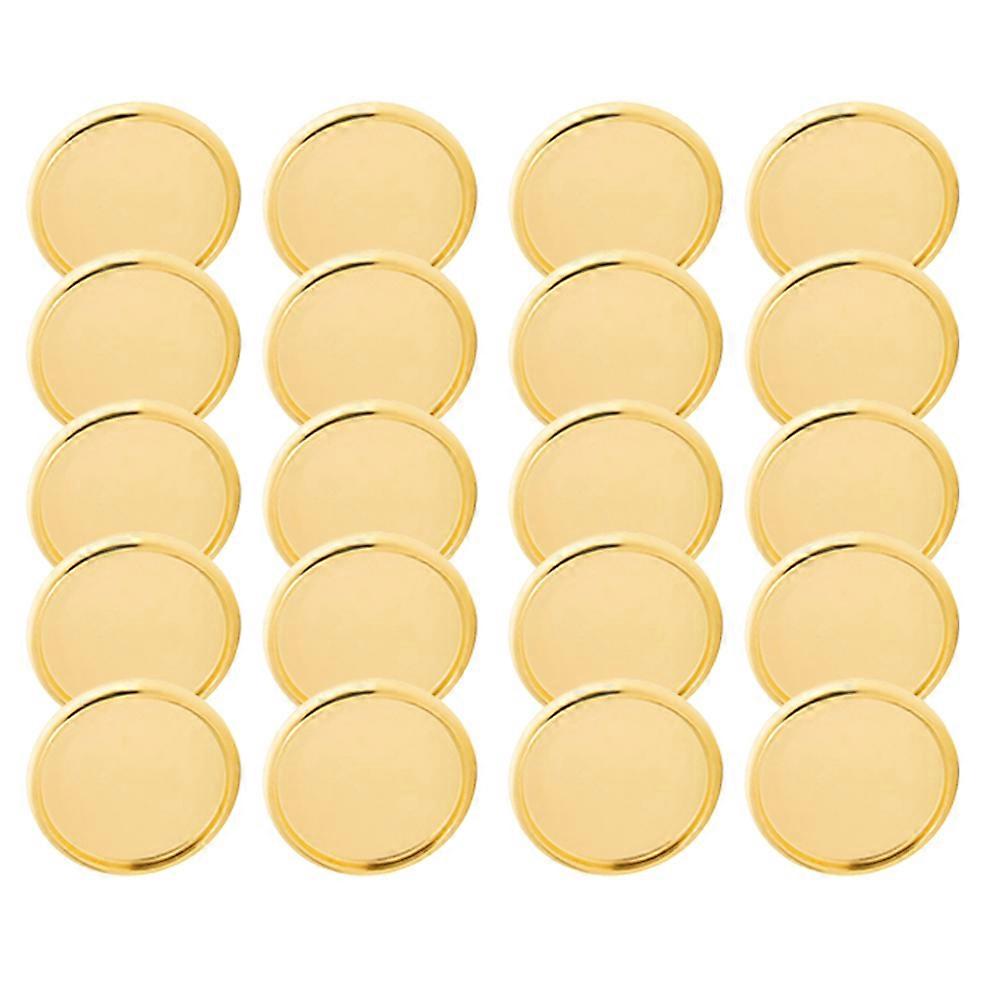 20Pcs Book Binding Discs Binder Rings for Fixing Use Golden ABS Material