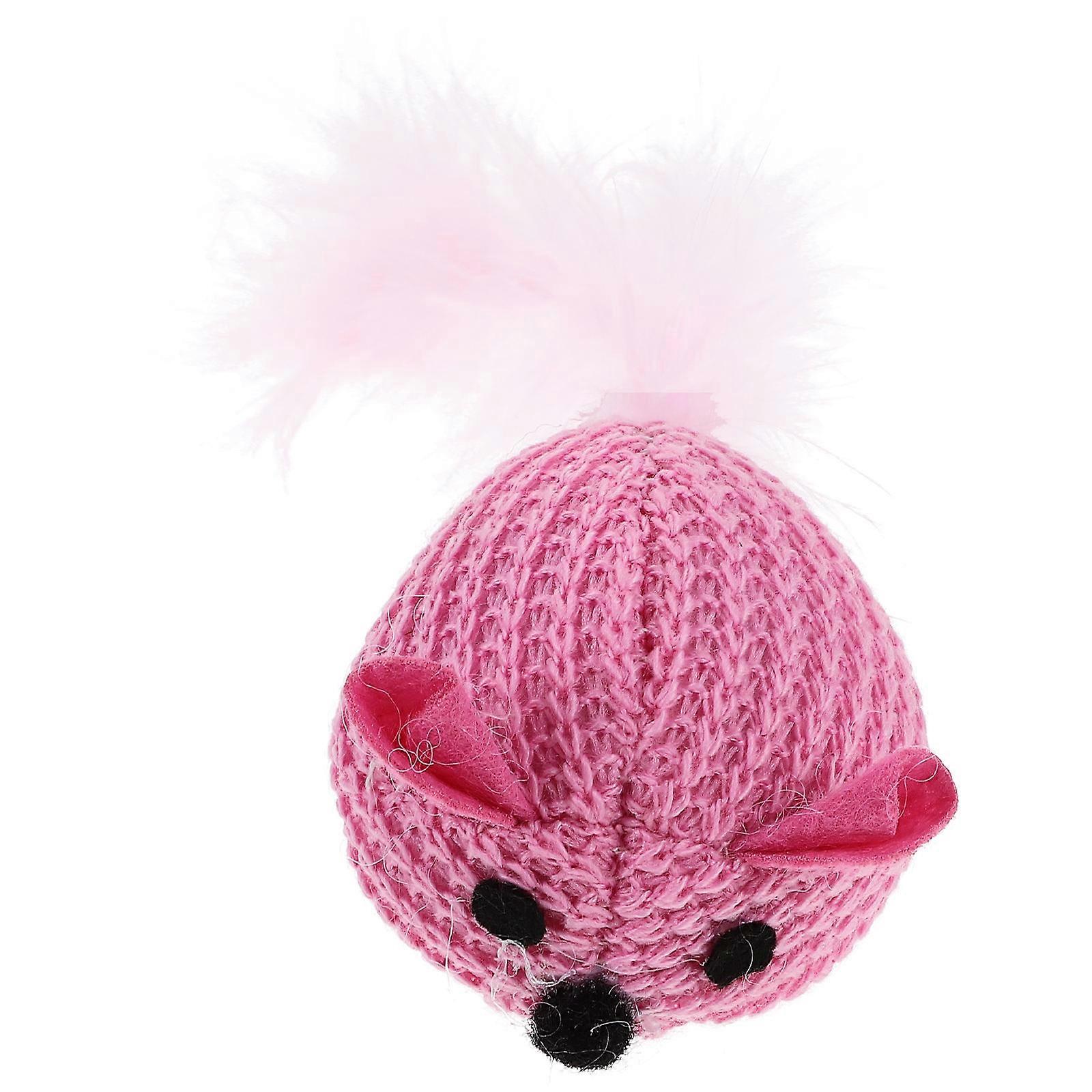 Mice for Cats Knitted Plumage Mouse Toy for Interactive Play 5Pcs