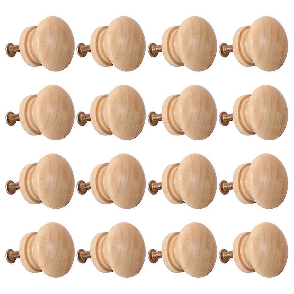 Square Drawer Knob 32 Pcs Wooden Pull Handle for Cabinet and Wardrobe Stylish Beige Design