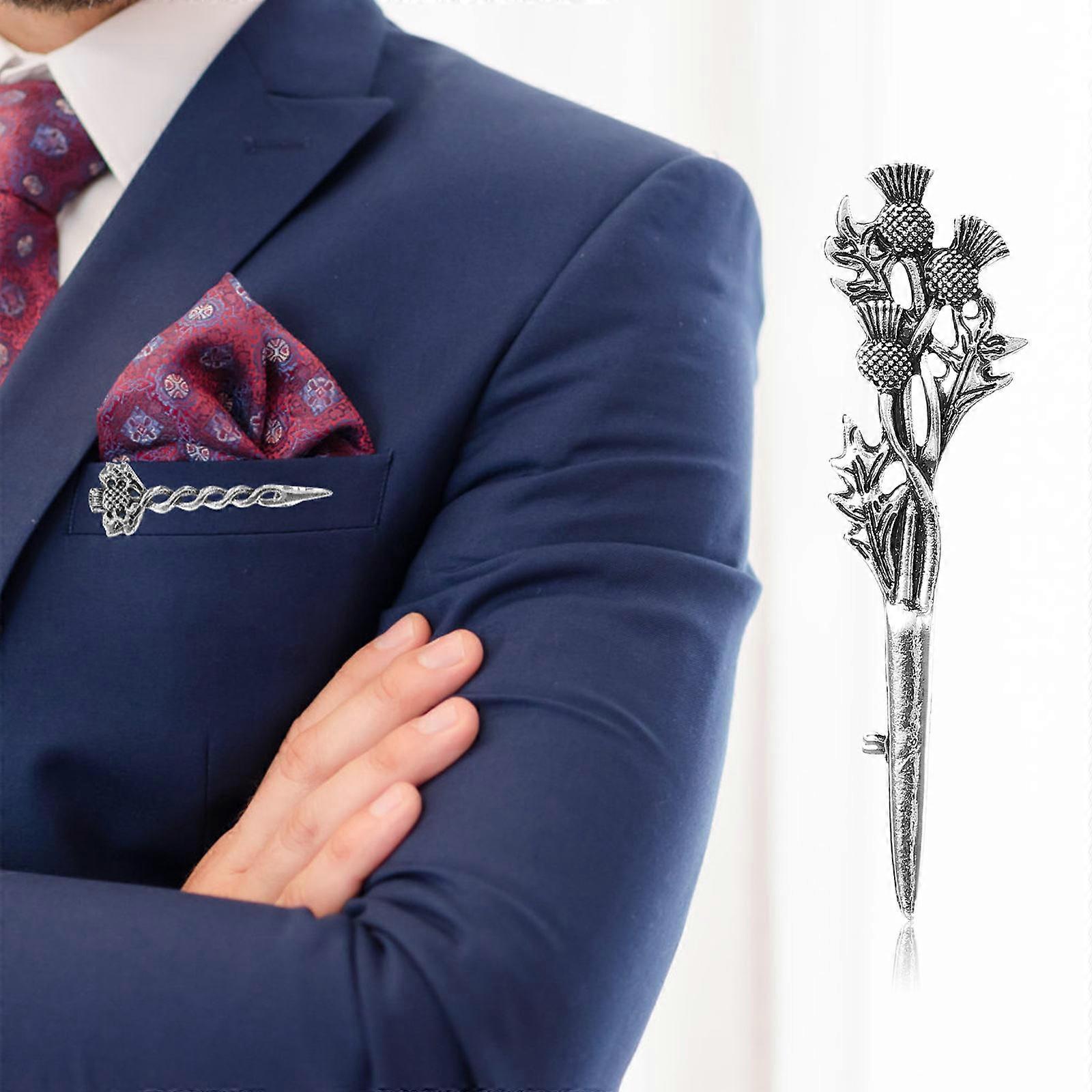 Decorative Collar Pins Scottish Brooch for Suits 6Pcs Set