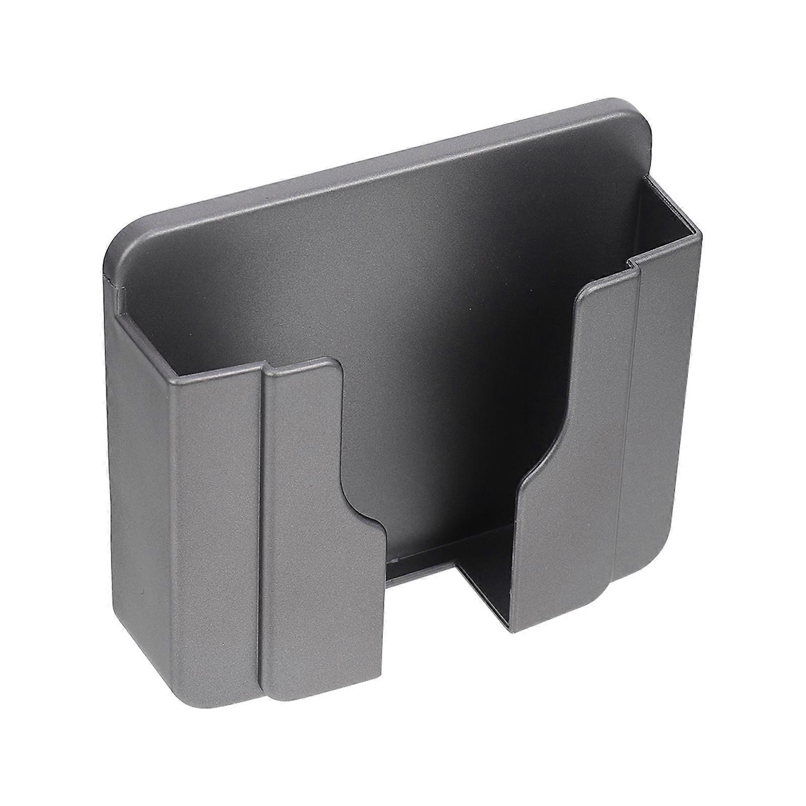 Wall Holder Storage Box for Nail-Free Mount 2Pcs Grey ABS Bracket