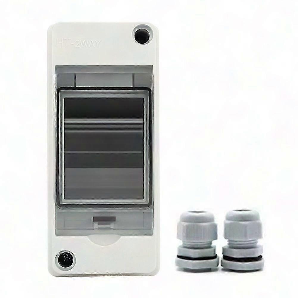 IP65 Waterproof 2-Way MCB Distribution Box for Outdoor Solar Panel Installation