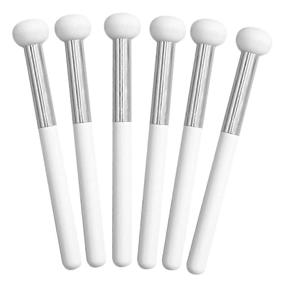 Mushroom Makeup Concealer Brush White Handle for Nose 12Pcs Bundle