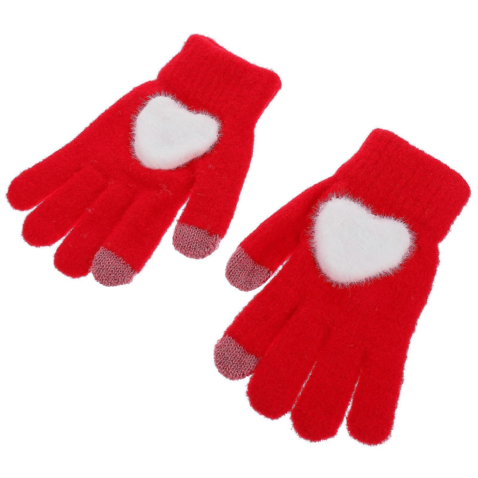 Cotton Knitted Gloves Three-Dimensional Wrapping Technology Cold Weather Use Men Women Couple 7.9×5.1×0.4in Windproof