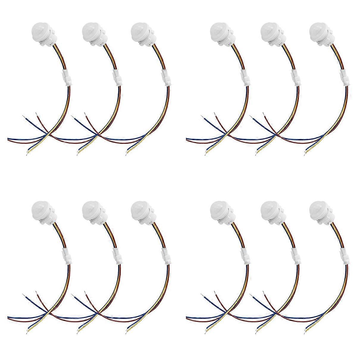 12 Packs Motion Sensor Light Switch, PIR Sensor Smart Detection Switch,Ceiling or Wall Mount Smart L