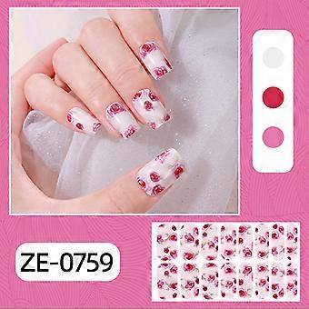 Neue Valentinstag Nagelkunstaufkleber 16 Nagellackfolie Nagelaufkleber Farbverlauf Liebe Rose Nagelkunstaufkleber ZE-0759 bloßes Stück + Nagelfeile