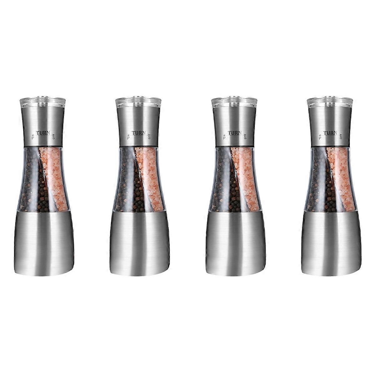 Pepper and Salt Grinder 2 in 1,Mill Shaker with Adjustable Coarseness