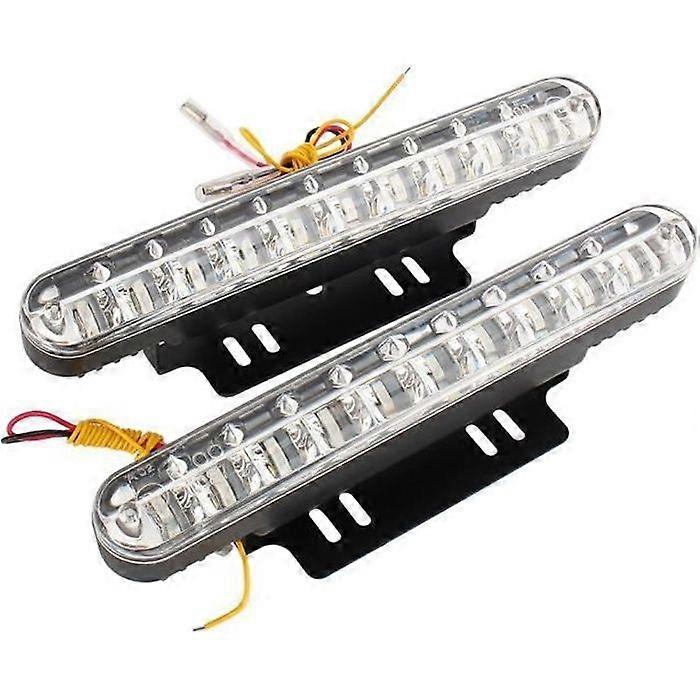 2x 30 LED 12V Daytime Running Light Car DRL Daylight with Turn Signals, Car Daytime Running Lights Lamp LED Bulb