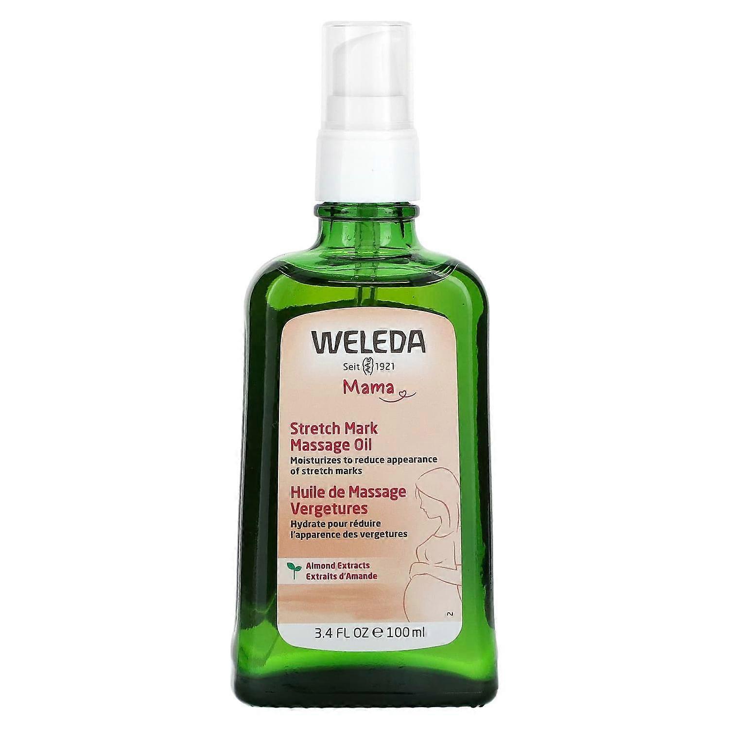 Weleda, Mama, Stretch Mark Massage Oil, Almond Extracts, 3.4 fl oz (100 ml)