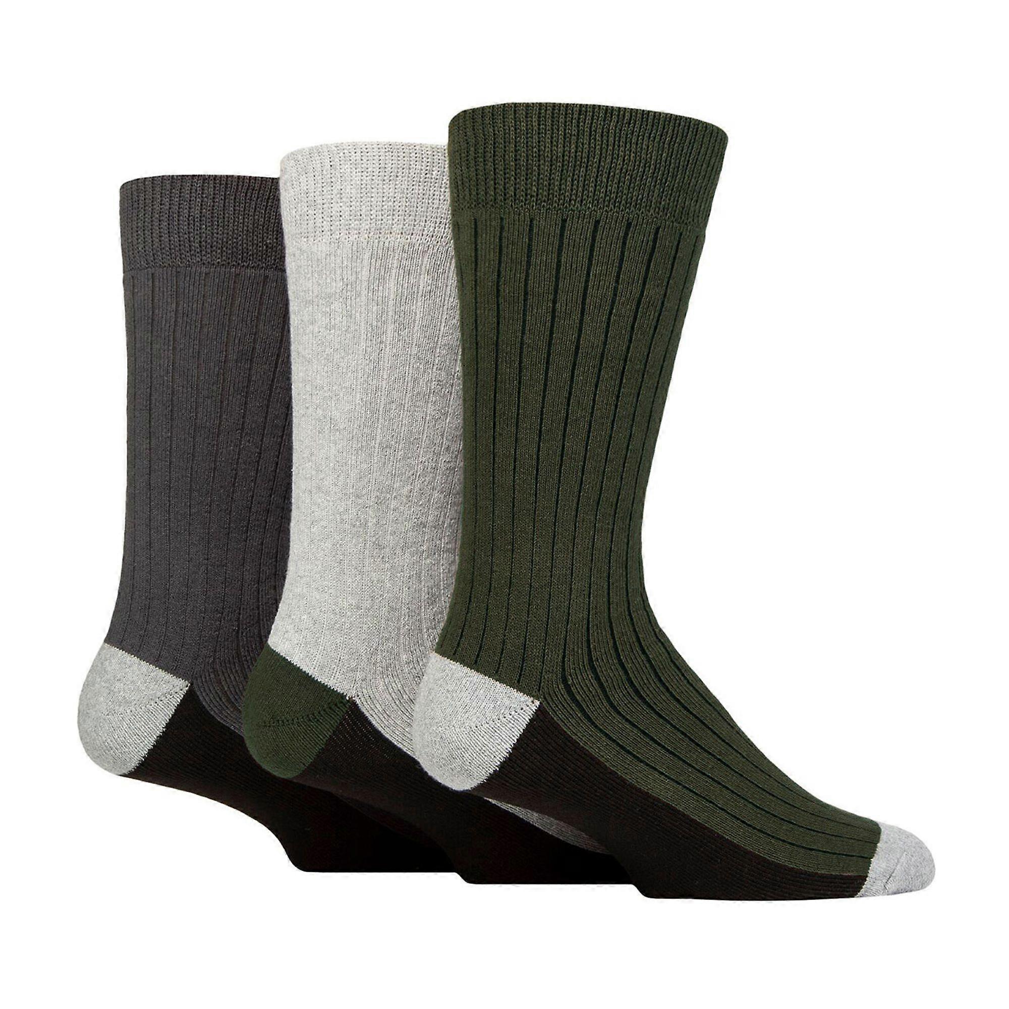 Wildfeet - 3 Pack Mens Recycled Cotton Boot Socks