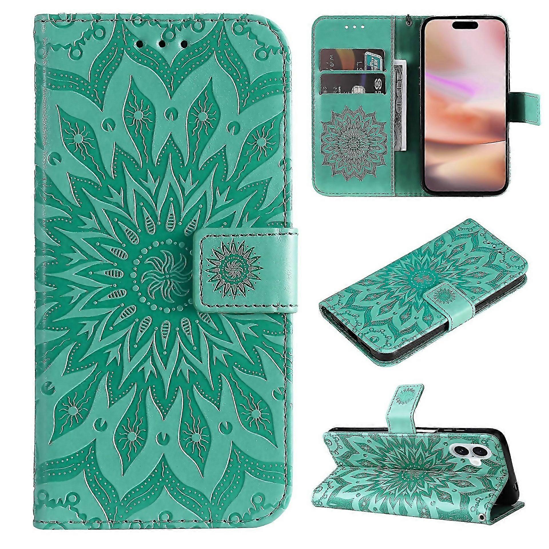 For Embossed Sunflower Pattern Flip Leather Phone Crafted With Attention To Detail