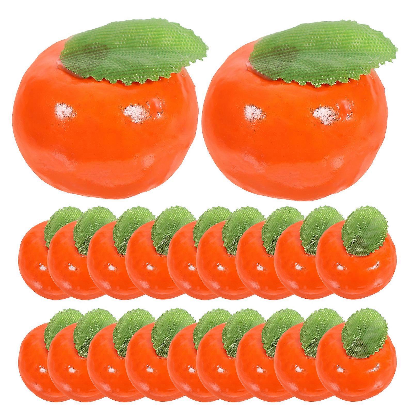 Plastic Fake Orange Model for Decoration 40Pcs Simulation Orange Ornaments