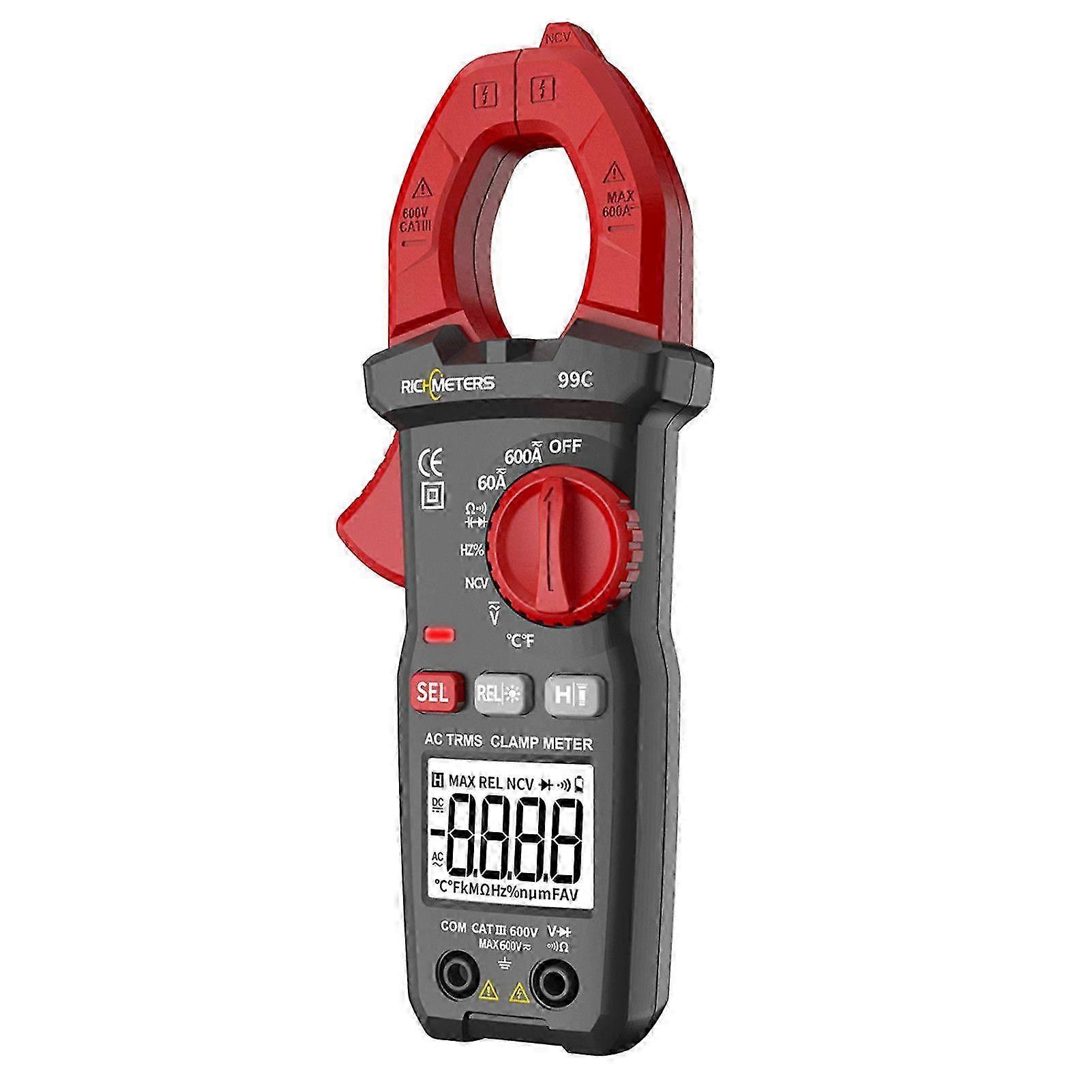 Clamp Multimeter AC/DC 600A Digital Multimeter Current Temperature Capacitance Voltage Resistance Multimeter 26s