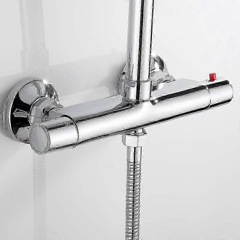 خلاط دش ترموستاتي 2 مخرج صمام نحاسي كروم