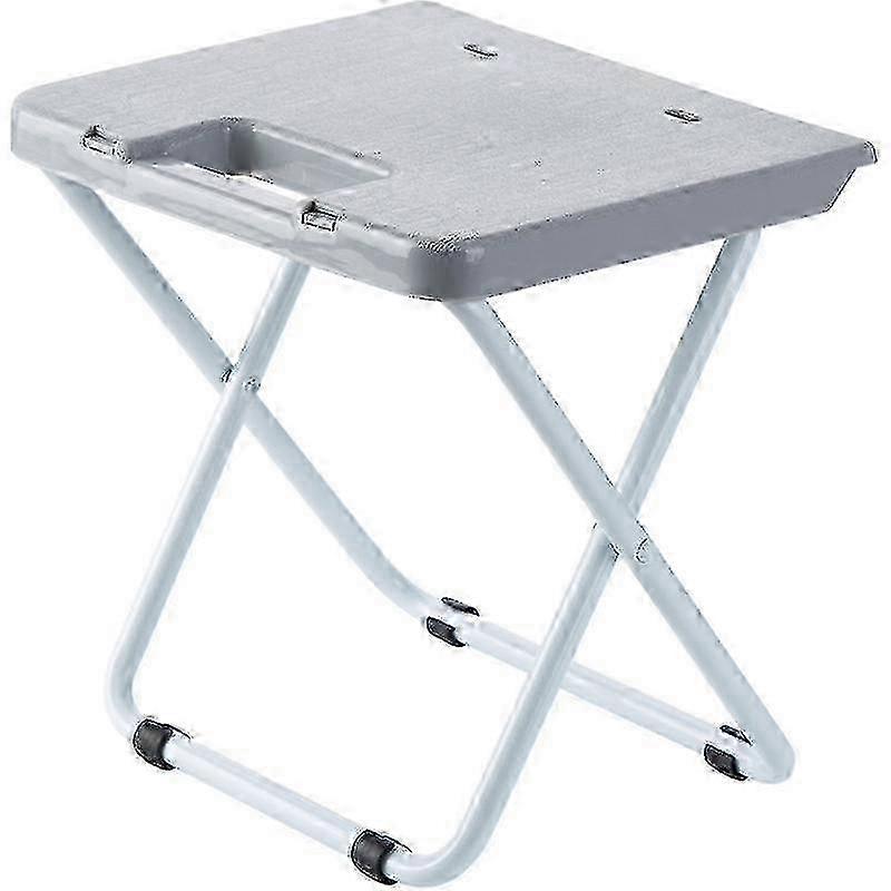 Folding Stool Portable Plastic Household Folding Stool (gray miao7