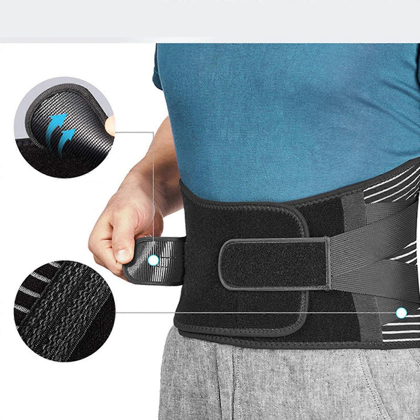 Uclet Sports Safety Compression Support Waist Belt, High Elasticity Breathable Lumbar Support Brace for Men and Women in Exercise