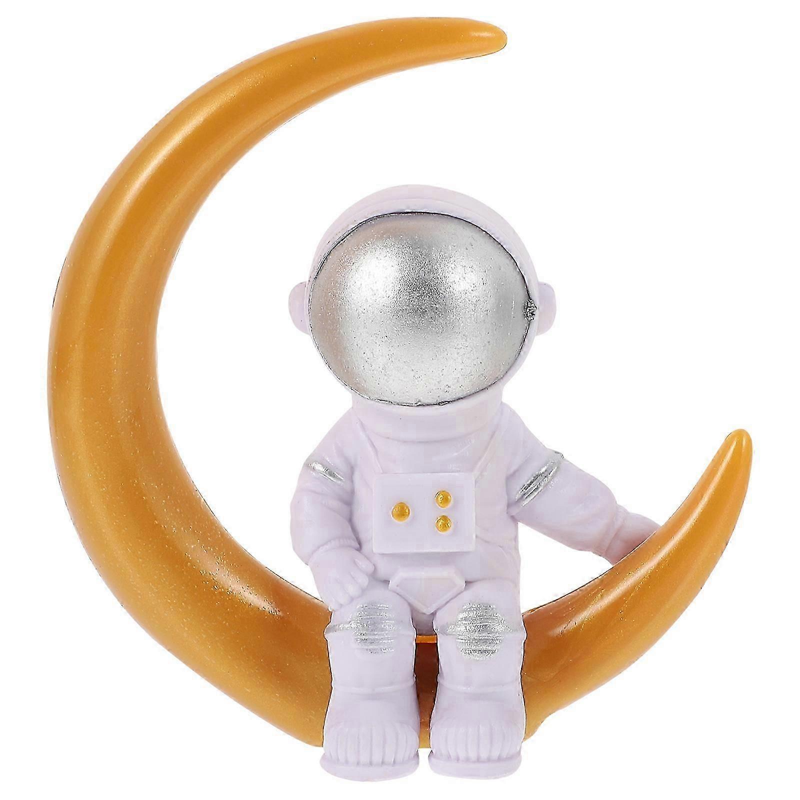 1Pc Creative Astronaut Figurine Moon Spaceman Model Desk Ornament for Home
