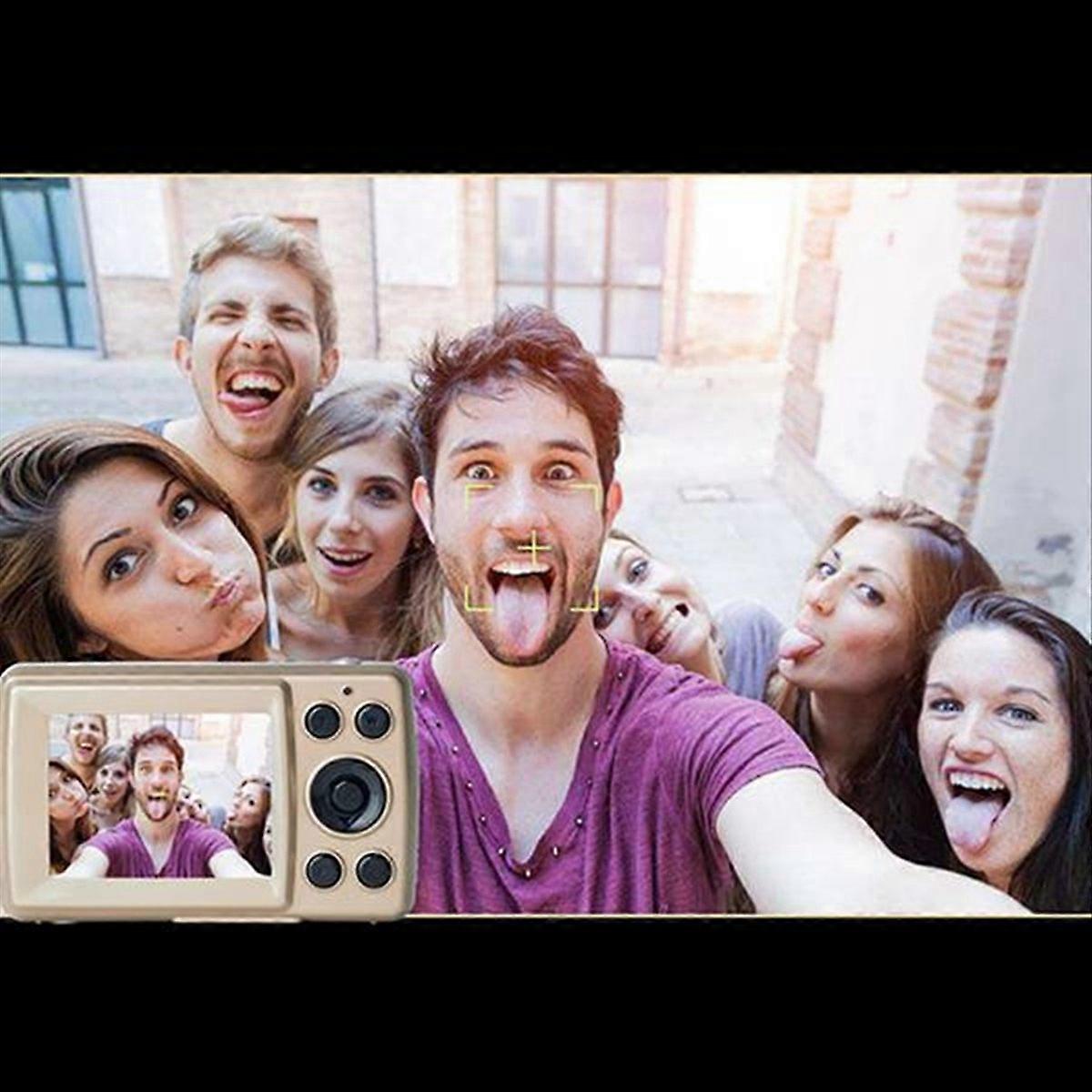 Draagbare digitale camera HD Pixel Compact Home digitale camera Goud